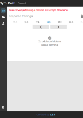 GymDesk - online registracija