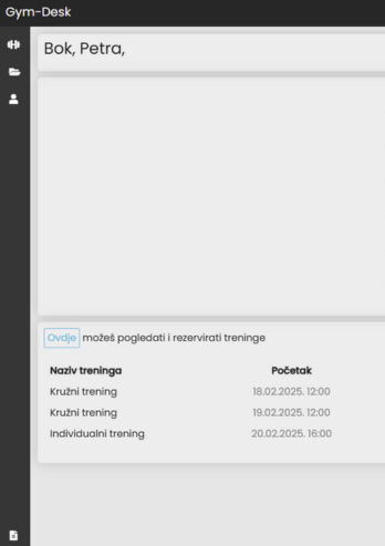 GymDesk - klijentska i admin aplikacija